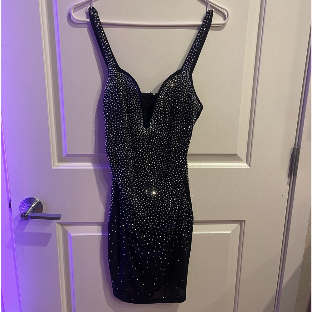 Fashion Nova, Black, Sparkle, Dress
